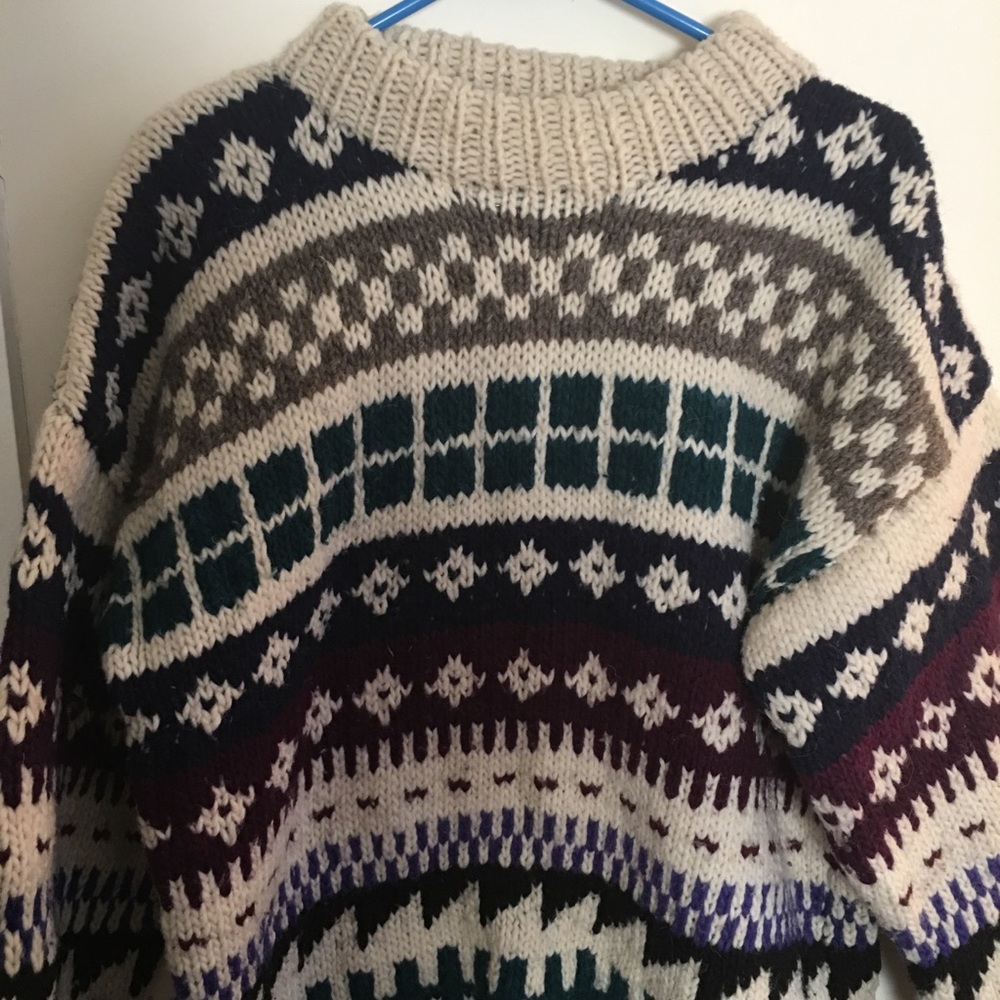 Otavalo XL men’s sweater 100% wool Ecuador